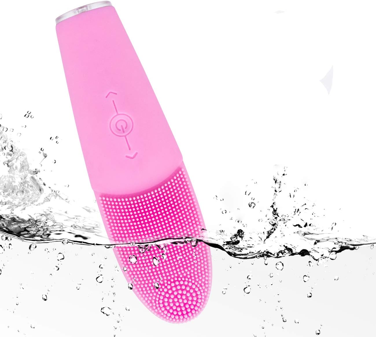 Silicone Sonic Facial Cleansing Brush, Soft Waterproof Rechargeable, Great Skin Scrub Brush for Face Body Deep Cleaning, Removing, Exfoliating Blackhead (Pink)