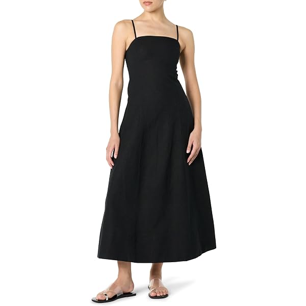 knee length dresses for ladies Handmade Green Linen Cotton Dress  Fit and Flare Midi