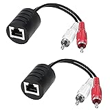 Audio Balun, 2-Pack Stereo RCA to Stereo RCA Audio