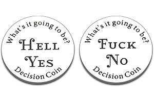 XPENMULBOJA Yes or No Challenge Gifts for Women Men Funny Decision Maker for Friends Christmas Stocking Stuffers Flipping Token Question Answer Token