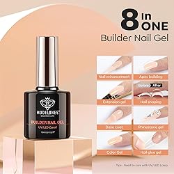 modelones Builder Nail Gel, 8-in-One Gold Shimmer