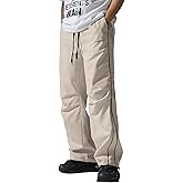 ZAFUL Men's Parachute Sweatpants Y2k Baggy Track Pants Drawstring Wide Leg Casual Trousers Streetwear
