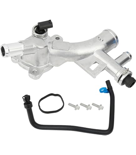Aluminum Engine Coolant Housing Replacement Kit Water Outlet With Sensor With Rubber Hose - View #10