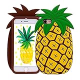 iPhone 7 Case, MC Fashion Cute Vivid 3D Summer Fruit Pineapple Soft and Protective Silicone Phone Case Skin for Apple iPhone 7 (2016) and iPhone 8 (2017) (Pineapple)