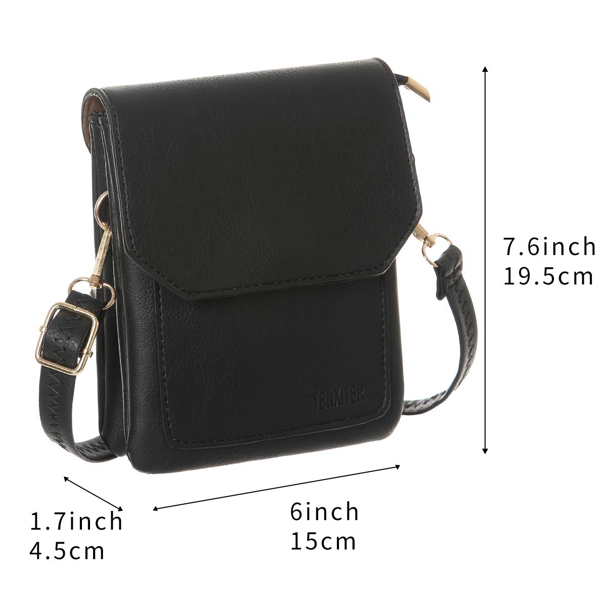 TENXITER Womens Leather Small Crossbody Bags Cell Phone Wallet Purse Bag for Women