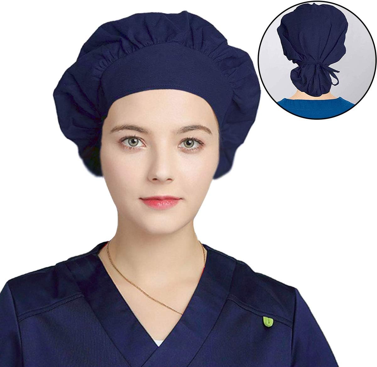 Surgical Hat Scrub Cap Bouffant Medical Hats Elastic with Sweatband