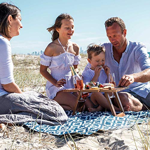 Komorebi Large Outdoor Waterproof Picnic Blanket (78"x59") Perfect for