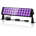 45W LED Black Light Bar, 2 Pack - Waterproof, With Plug & Switch, For Glow Parties, Halloween, Body Paint, Stage Lighting