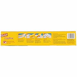 Glad Cling Wrap Clear Plastic Wrap, 200 Sq Ft