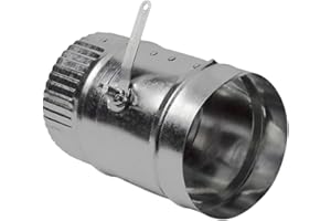 THE SHEET METAL KID 6-in HVAC Duct Manual Volume Damper with Sleeve - Galvanized Sheet Metal Round Volume Damper Airflow Ducting Branch, Adjustment Handle HVAC Air Balancing System - Easy to Install