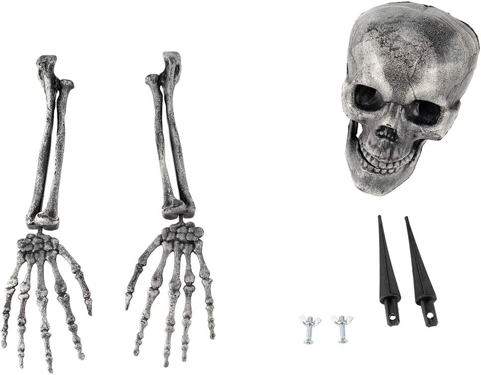 CHICHIC Realistic Looking Skeleton Stakes, Garden Graveyard Yard Lawn Stakes, Halloween Yard Decorations, Ground Breaker Skeleton for Best Outdoor Halloween Decorations Halloween Décor: Garden & Outdoor