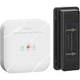 Briidea Mailbox Alarm, Wireless, Battery Powered, White, 500ft Range, LED Flash &amp; Sound Alerts, Low Battery Reminder, Easy Installation, Secure Your Mail &amp; Never Miss an Alert