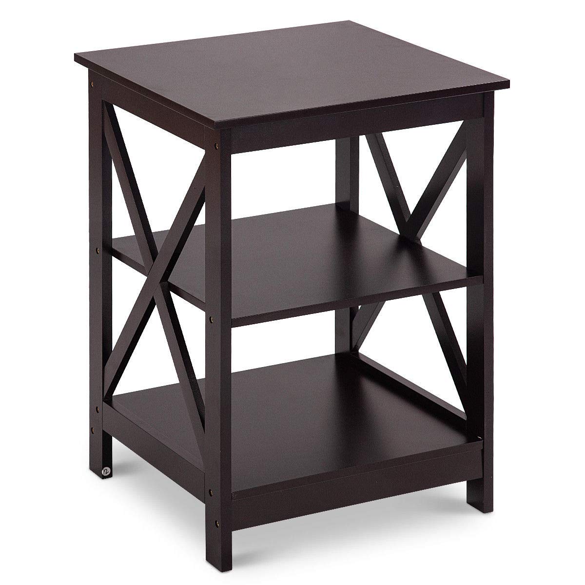 Giantex Nightstand 3 Tier X Design Stora Buy Online In Bahamas At Desertcart