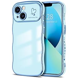 Hython for iPhone 13 Case Cute Curly Wave Frame