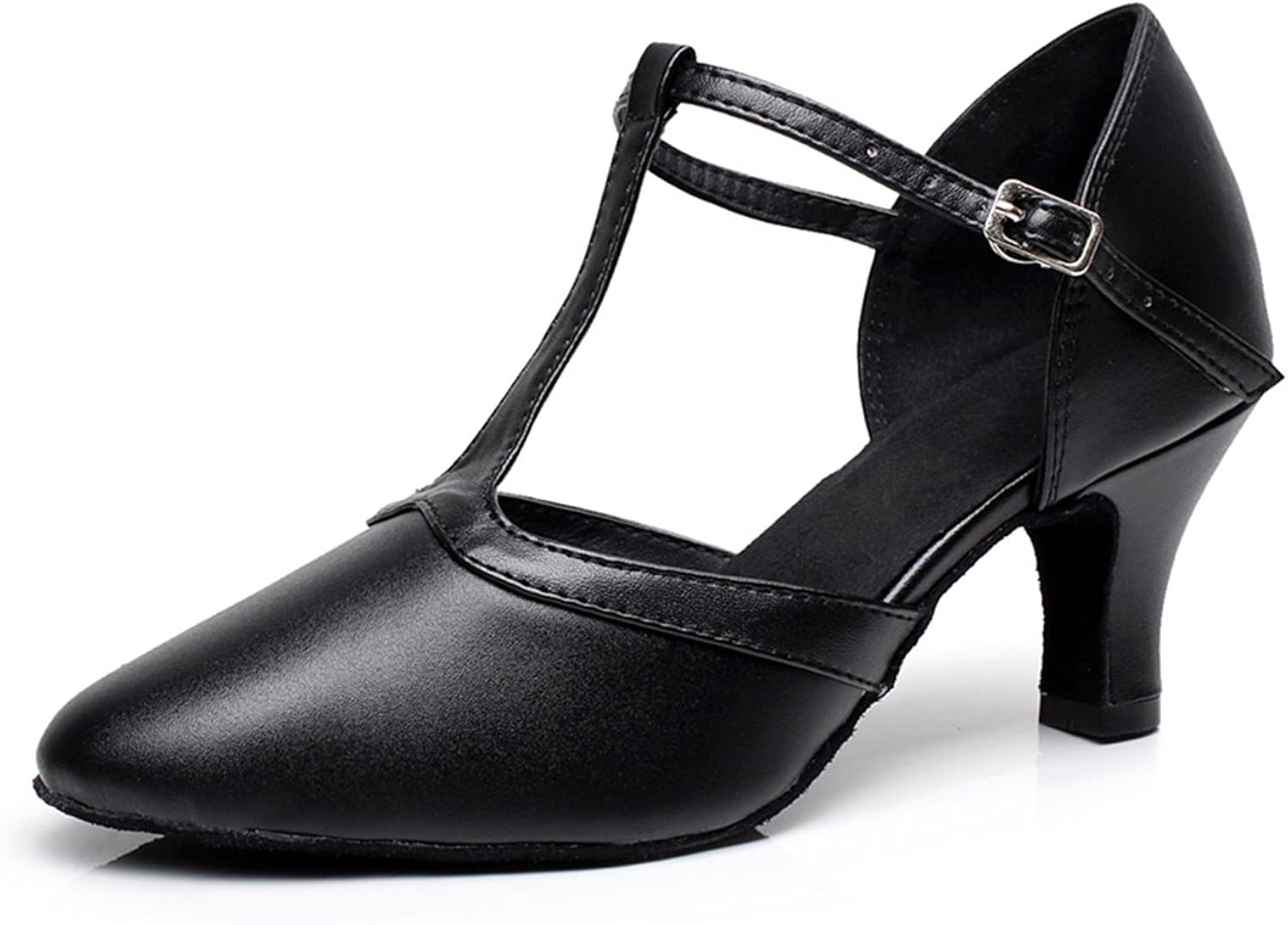 MINITOO QJ7011 Womens Leather TStrap Social Salsa Tango Ballroom Latin Dance Shoes Amazon.co