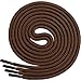 Miscly Round Boot Laces [1 Pair] Heavy Duty and Durable Shoelaces for Boots, Work Boots & Hiking Shoes (Brown, 63 inches (160 cm))