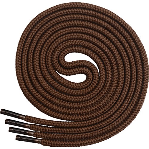 Miscly Round Boot Laces [1 Pair] Heavy Duty and Durable Shoelaces for Boots, Work Boots & Hiking Shoes (45