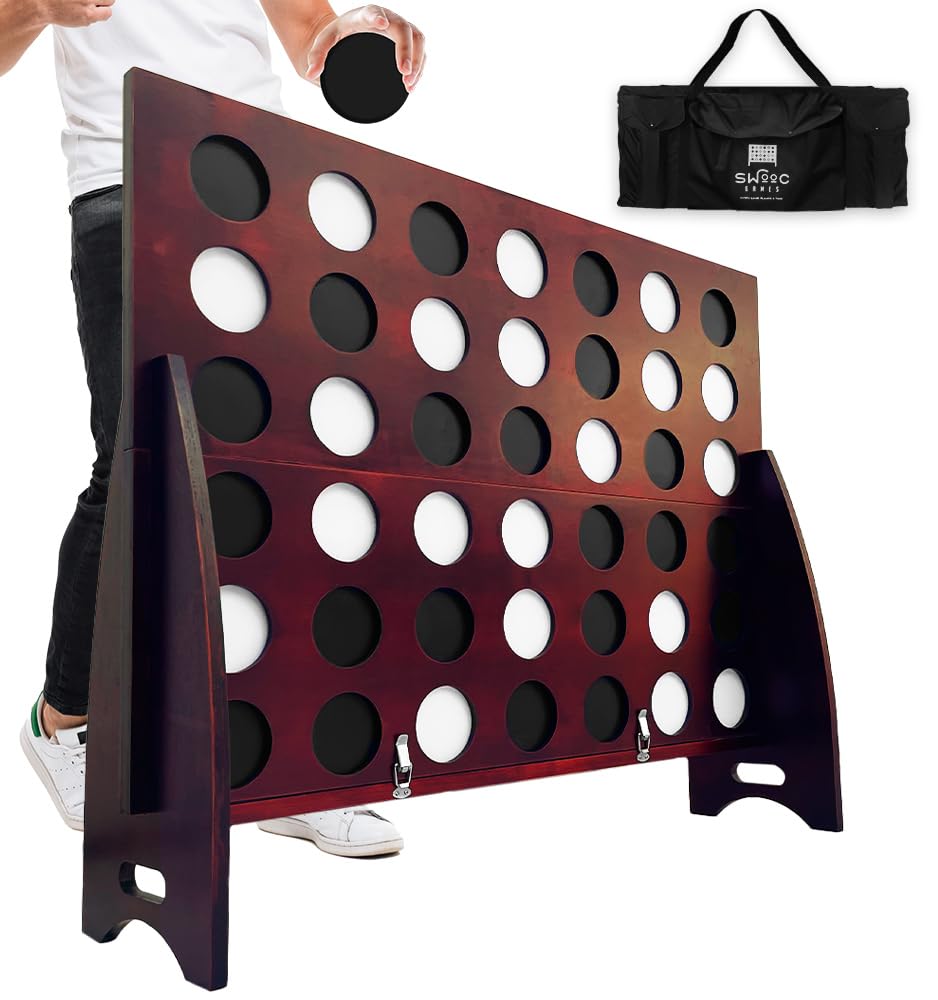 Mua SWOOC Games XL Giant 4 in A Row (4ft x 3ft) All Weather with Carrying Case & 60 Quieter