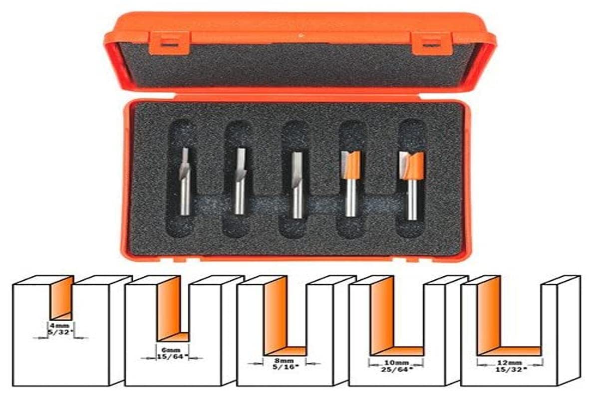 CMT 900.005.01 – 5 -Piece Straight Bit Set Hw S=8
