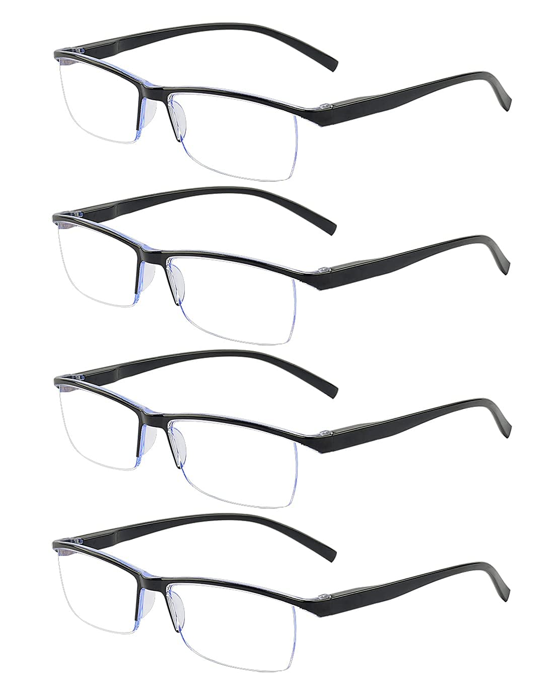 Outray 4 Pack Reading Glasses For Men Blue Light Blocking Reading Glasses Reduce Eye Pain Headache Better Sleep For Men/Women Clear Lens Reading Glasses 1.75
