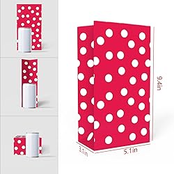 ADIDO EVA 100 PCS Red Kraft Paper Bags