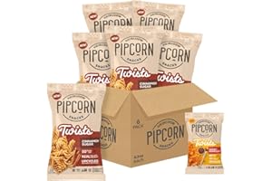 Heirloom Cinnamon Sugar Twists by Pipcorn - 4.5oz 6pk - Healthy Snacks, Gluten Free Snacks, Upcycled Heirloom Corn Flour, Cinnamon Sugar