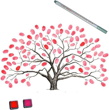 Mariage Invite Empreinte Digitale Bricolage Mariage Arbre D