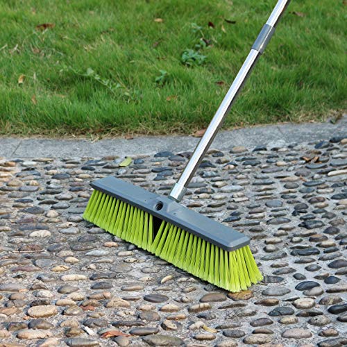 PHYEX 18” Push Broom with Adjustable Long Handle, MultiSurface Floor