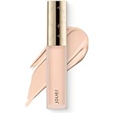 Jouer Essential High Coverage Liquid Concealer - Brightening Concealer - Color Corrector for Under Eye Dark Circles, Spot Coverage, and Eye Primer - Soft Matte Finish, Custard