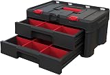 Keter Stack n' Roll 2 Drawer Tool Storage Box Black view 7