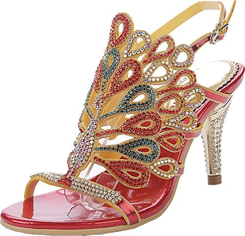 Abby Womens Sexy Nice Shining Surprising Evening Party Wedding Fashion Leather Stiletto Sandals