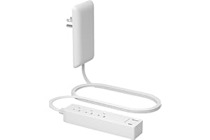 LIDER Outlet Extender with 3 Receptacles, 12W USB Type-A, and USB Type-C, USB Port, Ultra-Thin Wall Plate Plug with Cord Extender, 3-Outlet Power Strip, Flat-Face, ETL-Listed, 3ft Cord, White