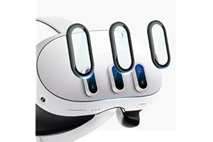 Deholto Camera Lens Protector for Oculus Meta Quest 3 Accessories, Thin 9H Tempered Glass, Alloy Frame, Anti-Scratch, Case Friendly, High Definition Lens Accessories (Black)