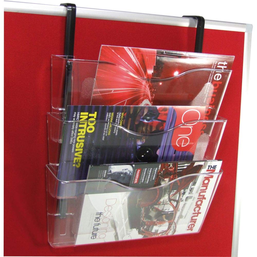 Deflect-O Landscape Hanging Literature Pocket - Crystal