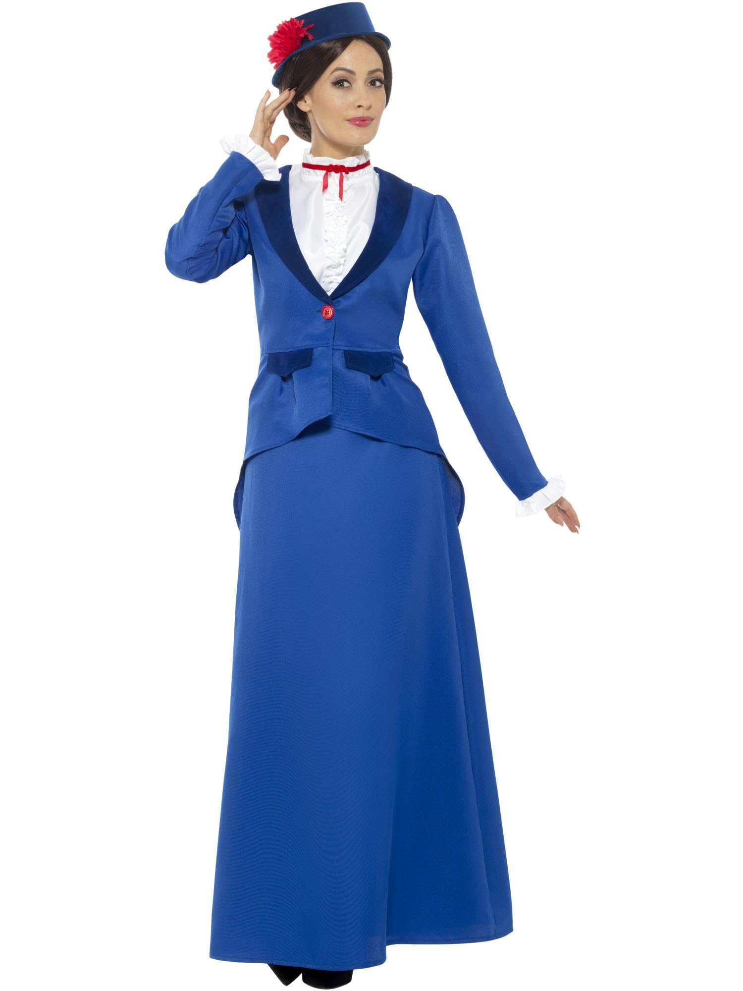 Smiffys Victorian Nanny Costume, XXL - UK Size 24-26, Blue