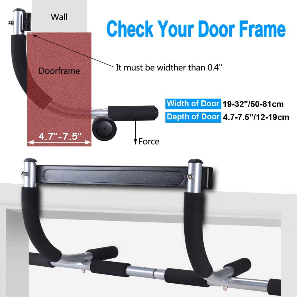 Chin up Bars, Pull Up Sit Up Door Bar with Bonus Straps : Sports & Outdoors
