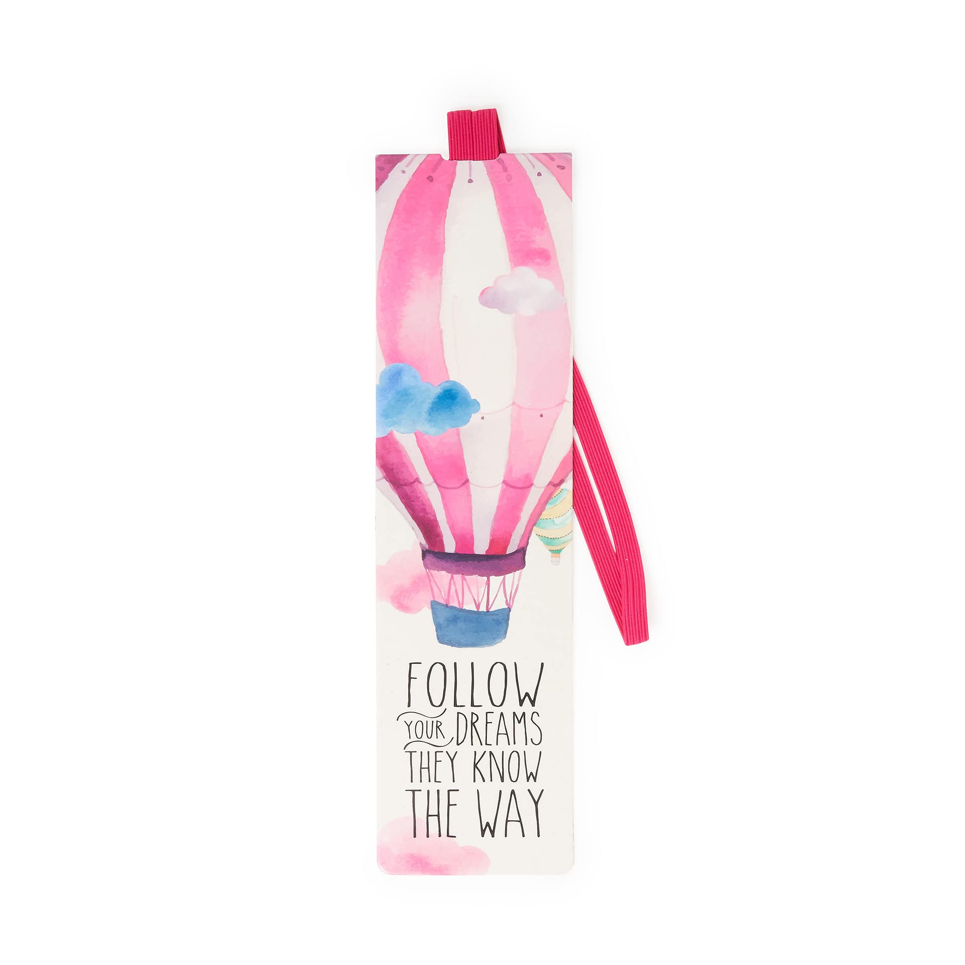 Legami - Bookmark with Elastic, 4.8x17.5 cm, in FSC® Certified Paper, Air Balloon Theme, Keeps The Sengo and The Book Closed — image 1