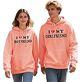 XHKBKBL I Love My Girlfriend Hoodie, I Love My Boyfriend Hoodies, Couple Hooded Sweatshirt,Valentine's Day hoodie