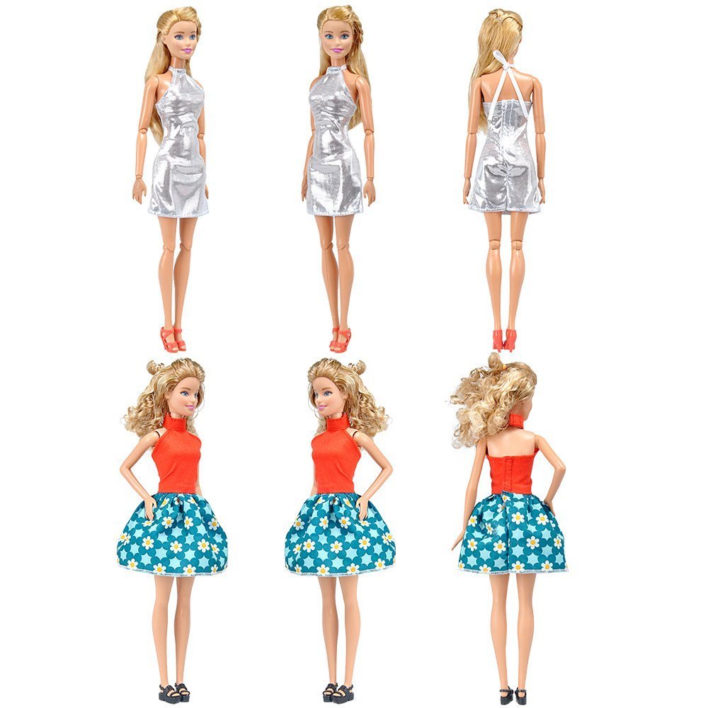 E TING Bella bambola fatta a mano vestiti vestito sera abito E TING Bella bambola fatta a mano vestiti vestito sera abito principessa abito partito per la bambola Barbie 5pc Abito Corto Amazon Giochi e