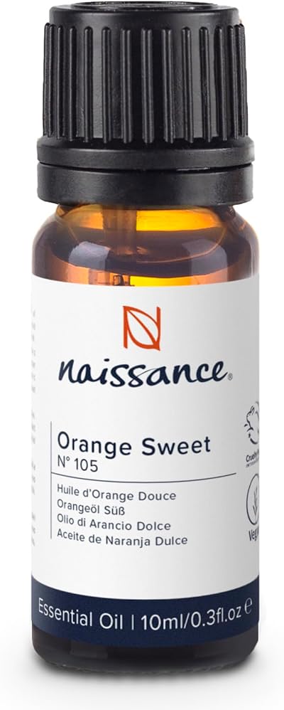 Naissance Sweet Orange Essential Oil 10ml Pure Natural Cold Pressed Vegan