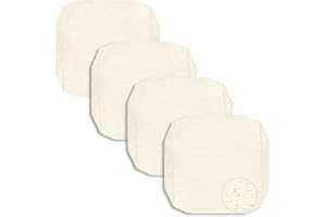 PureFit Waterproof Outdoor Cushion Covers Replacement for Patio Furniture Chair Seat Cushion Covers 24x22 inch for Outdoor Furniture Garden Backyard with Zipper, 4 Pack SLIPCOVERS ONLY, Cream