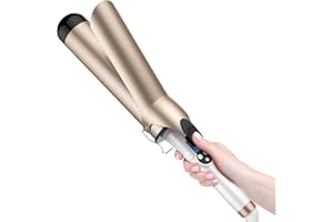 Hoson Curling Iron 2 Inch Large Barrel for Big Curls, Ceramic Curling Iron Wand for Long Hair,Dual Voltage, 10 Temp with LCD Display
