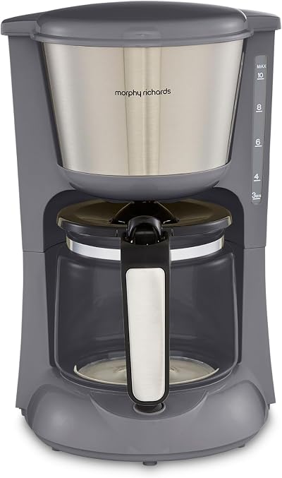 Morphy Richards Equip Filter Coffee Machine 10 Cup Pour Over Grey