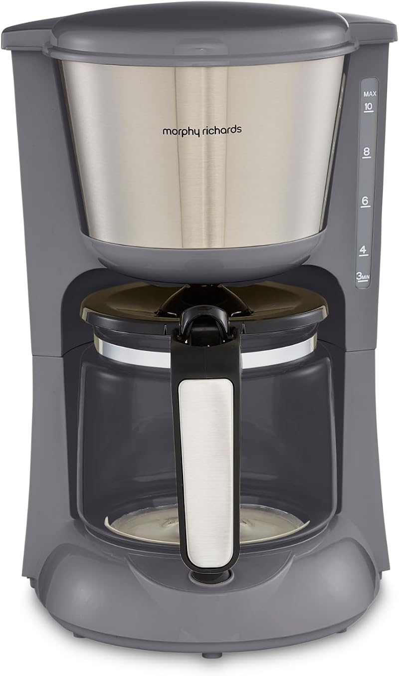 Morphy Richards Equip Filter Coffee Machine 10 Cup Pour Over Grey