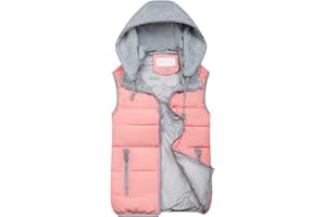 EFOFEI Women's Warm Sleeveless Puffer Vest Winter Slim Hooded Quilted Down Coats with Pockets