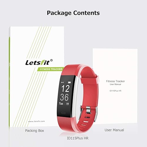 Letsfit Fitness Tracker HR, Activity Tracker Watch with Heart Rate