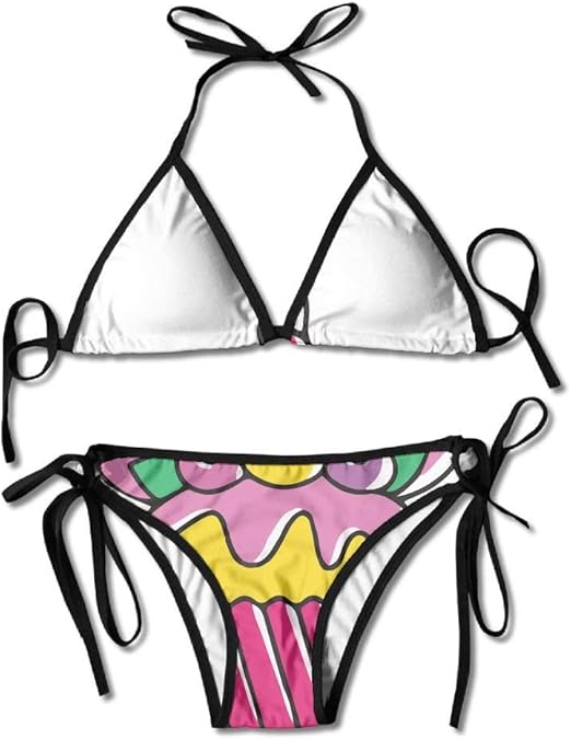 2 Piece Bikini Muffin Cupcake Hawaii Women Pool Durable Beach Wear Home