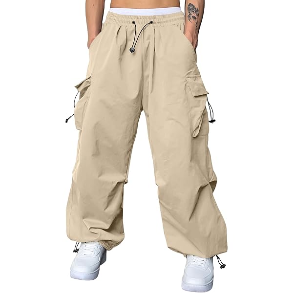 Work Cargo Pants for Men Sports Hat Woven Pocket Foot Rope