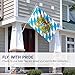 Anley Fly Breeze 3x5 Foot Bavaria with Lions Flag - Vivid Color and UV Fade Resistant - Canvas Header and Double Stitched - Bavarian Lion Crest Flags Polyester with Brass Grommets 3 X 5 Ft
