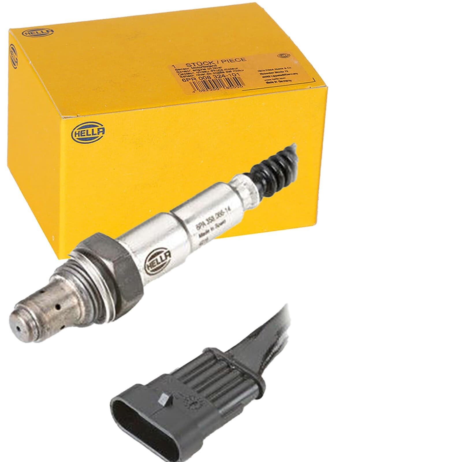 HELLA 6PA 358 066-141 Lambda Sensor - 4-pin connector - Cable: 350mm